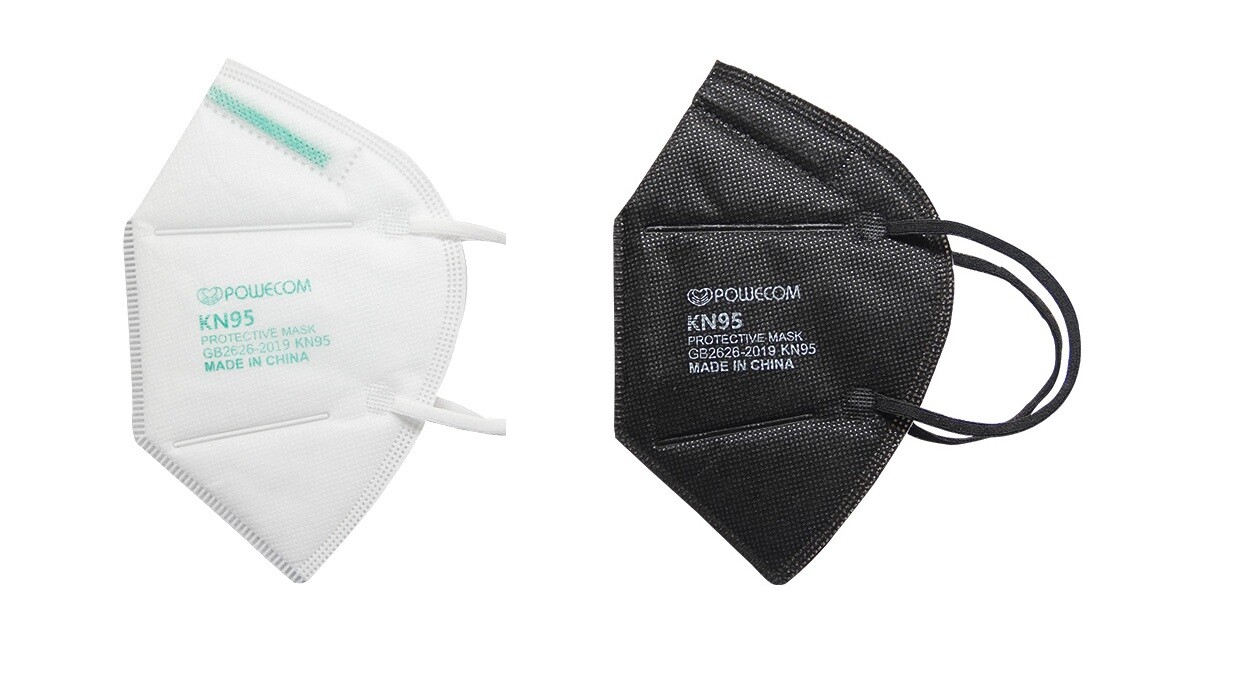 10 PCS Powecom KN95 Protective Face Mask Respirator - Black | White ✅GB2626-2019