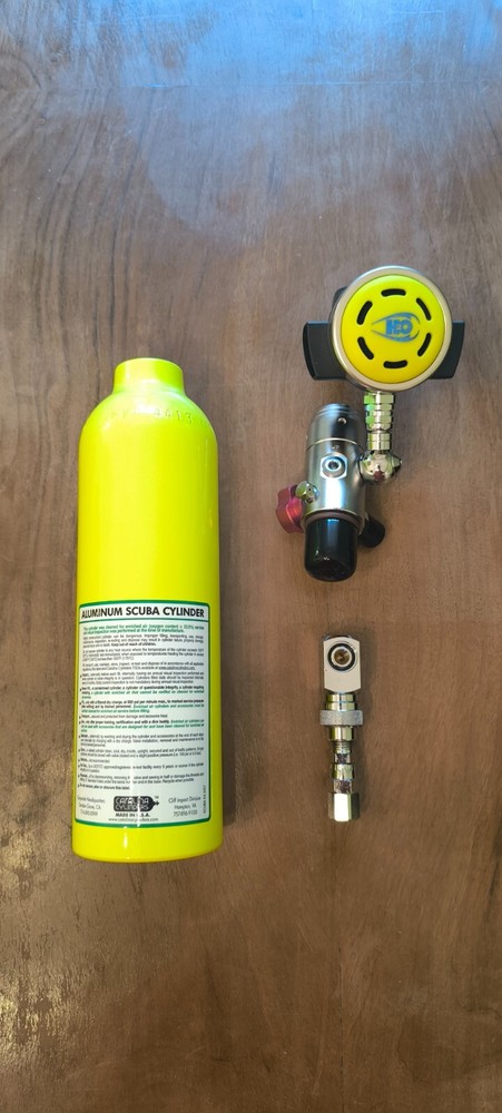 H2Odyssey Pony Bottle EAS2 with On/Off Valve for Diving