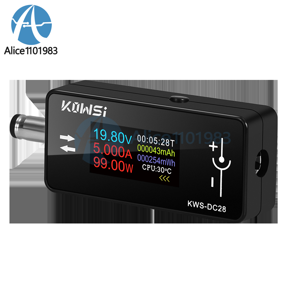 DC5.5*2.5 Interface Current Voltage Power Meter Tester Digital LCD Display Meter