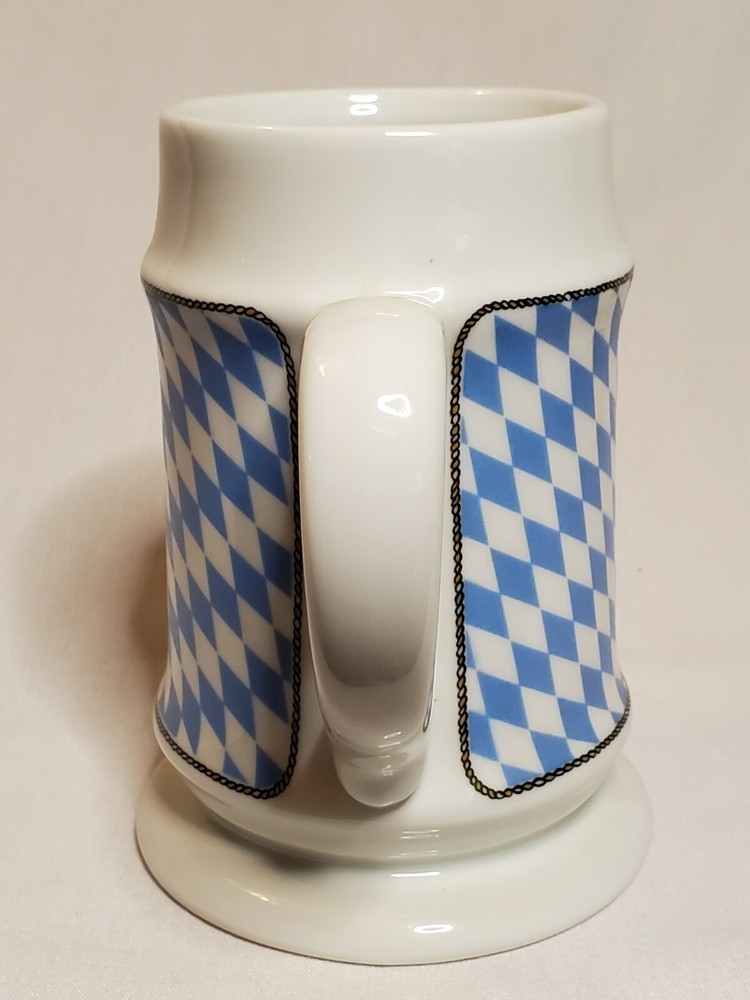 US ARMY Beer Stein Large Stoneware Mug 100th Area Support Graphic EUC