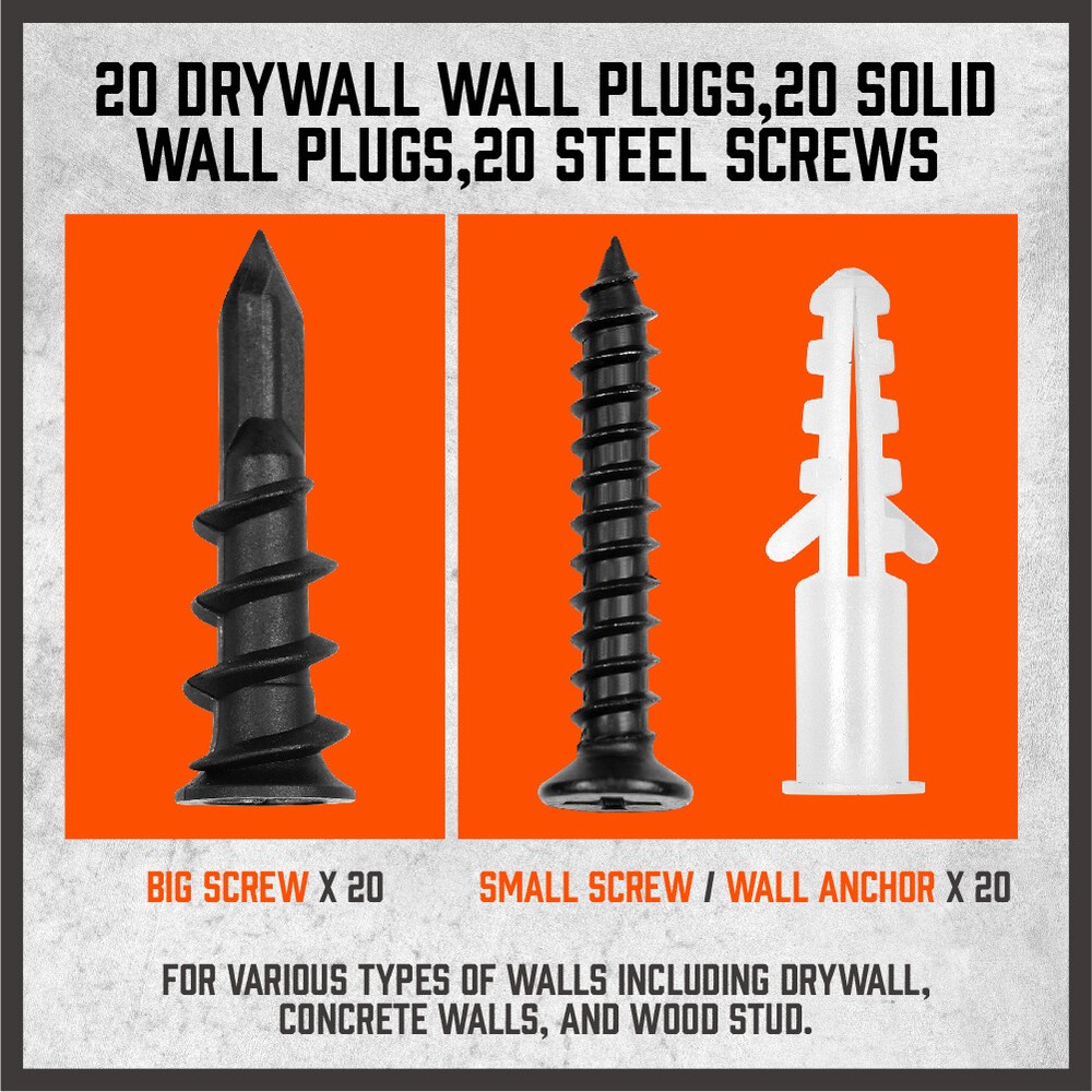 10-Pack Garage Storage Utility Double Hooks Power Tools Ladders Bikes Bulk Items