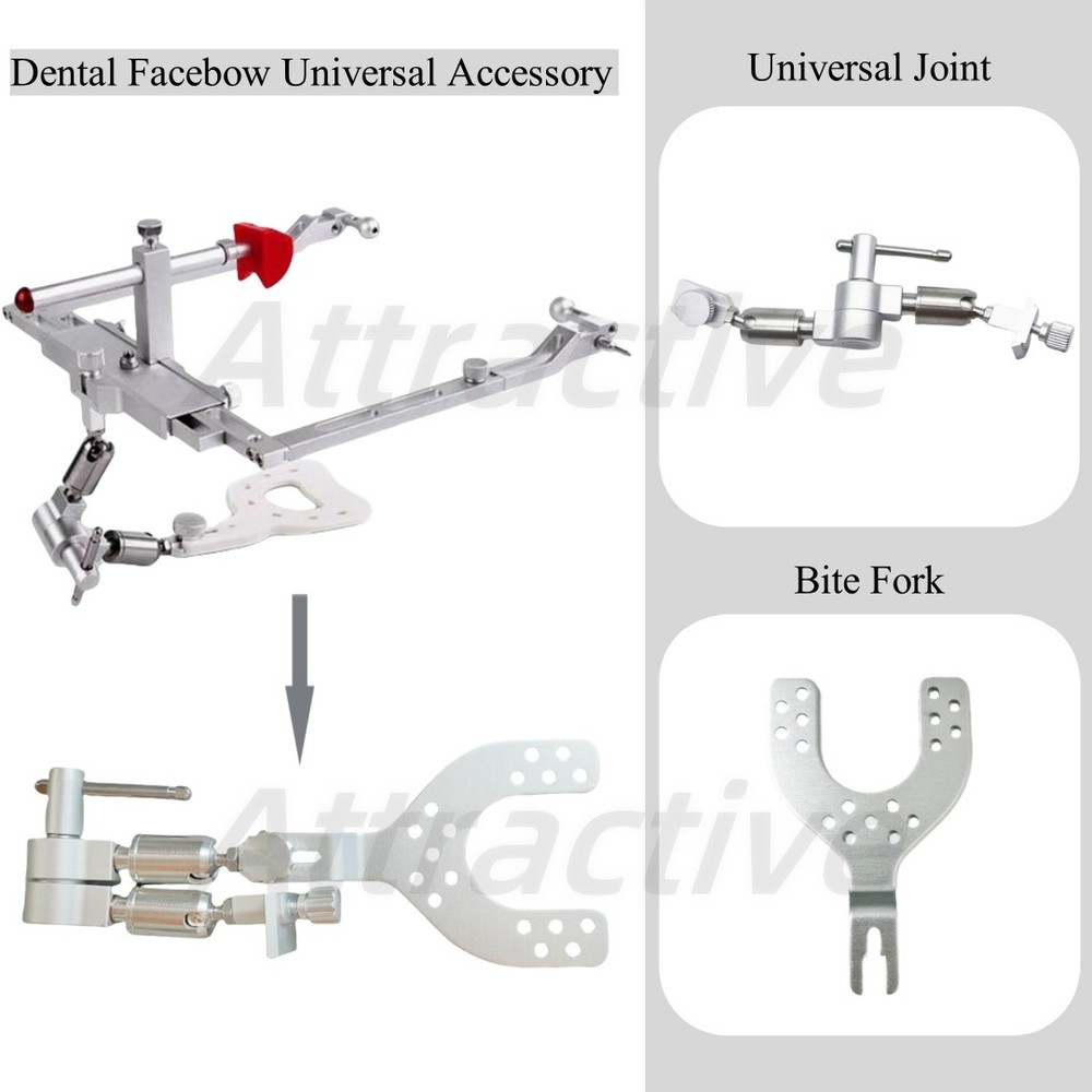 Dental Facebow Fork Universal Transfer Tracing Data Bow Joint UTS 3D Articulator