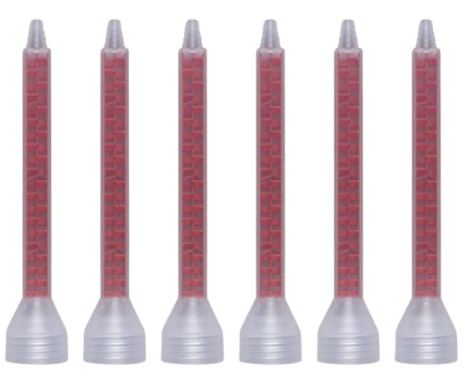 SEM 70011 Integral Nut Square Static Mixers Mixing Tips 6 Tips Per Pack