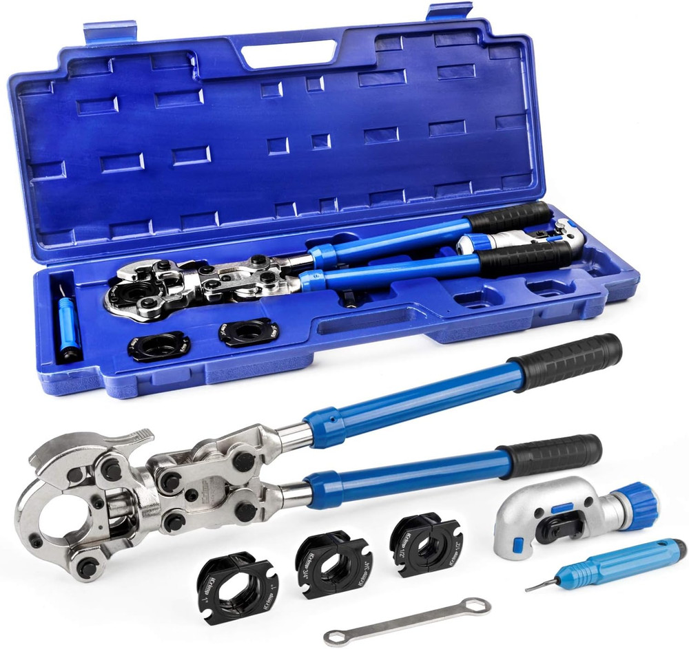 IWISS Copper Pipe Pressing Tool Kit with Cutter & Deburring Tool