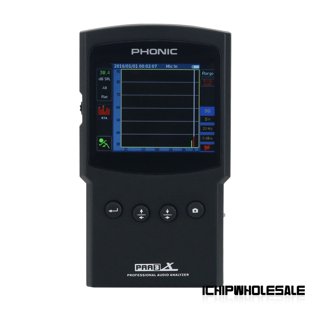 PHONIC PAA3X Audio Spectrum Analyzer Support Screenshot Balanced XLR In/Output