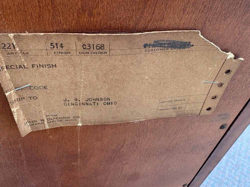 67137 JOHN WIDDICOMB Cherry High Chest Dresser