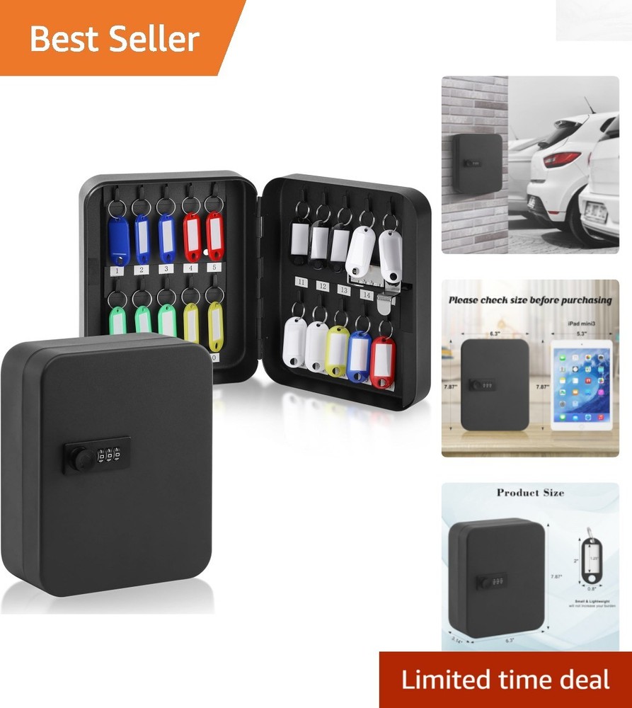 Heavy-Duty 20-Key Storage Solution with Combination Lock for Offices & Homes