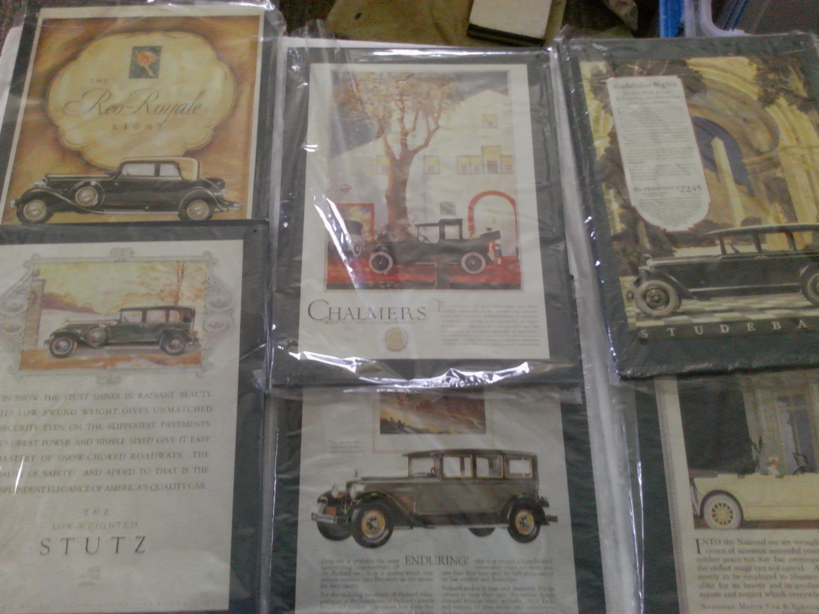 Vintage Automobile Advertising Metal Tin Signs 8 1/2" X 12" Lot 6 Asst. 1980's