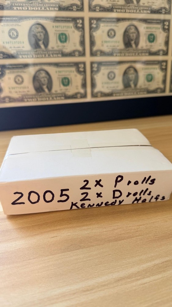 2005 Kennedy Half Dollars Sealed Mint Box 2xP Rolls & 2xD Rolls
