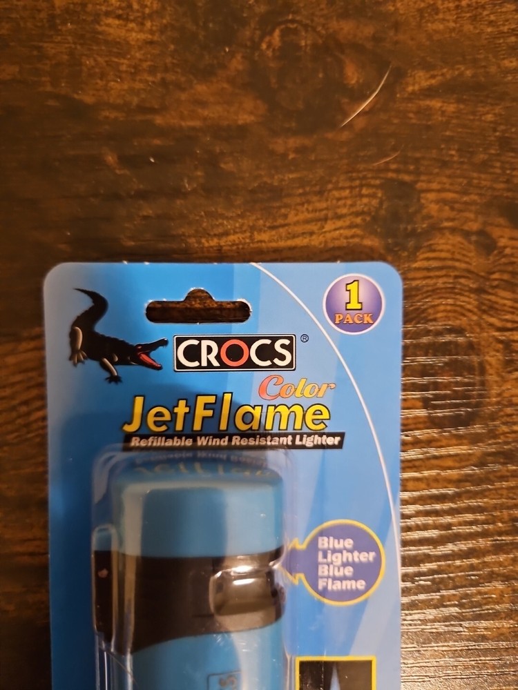 CROCS Color Jet Flame Refillable Blue Lighter