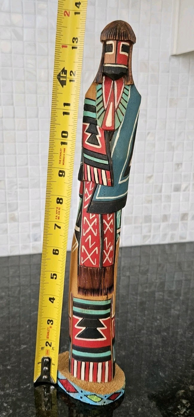 Native American Hopi Longhair Shalako Kachina By S.J. 13.75"
