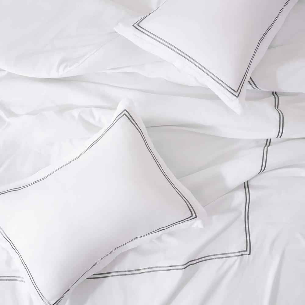 Luxury Hotel Bedding Comforter Set 3-Piece Machine Washable, Lightweight down Al