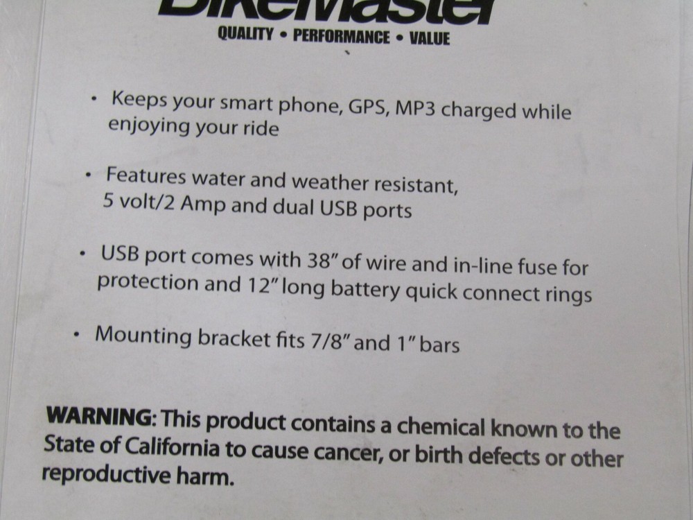BIKEMASTER DUAL USB SOCKET WITH BRACKET