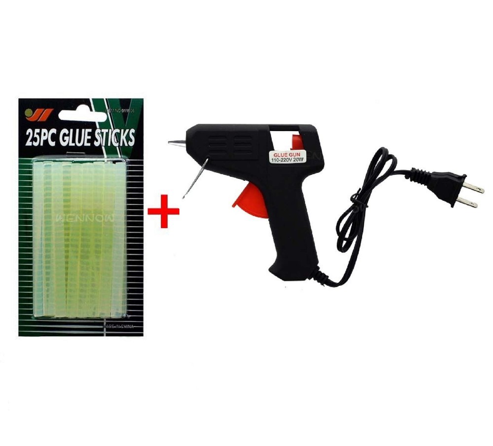 25pcs Glue Sticks + Hot Melt Glue Gun