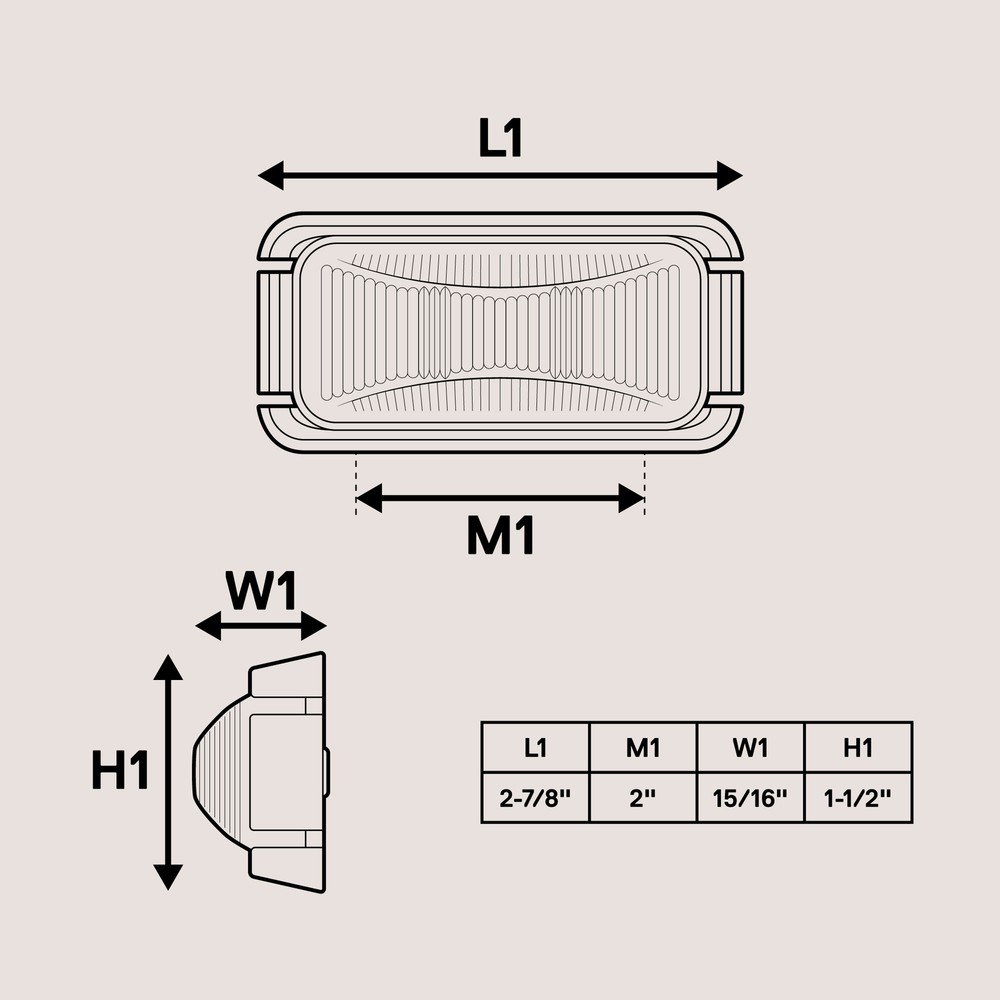 2.5" Red LED Trailer Side Marker Light Chrome Bezel DOT FMVSS 108 SAE P2PC