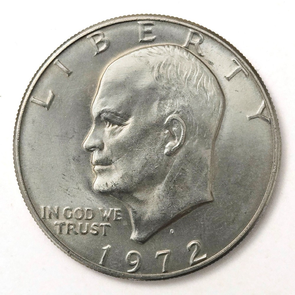 1972 D $1 Eisenhower One Dollar Eagle Over Moon