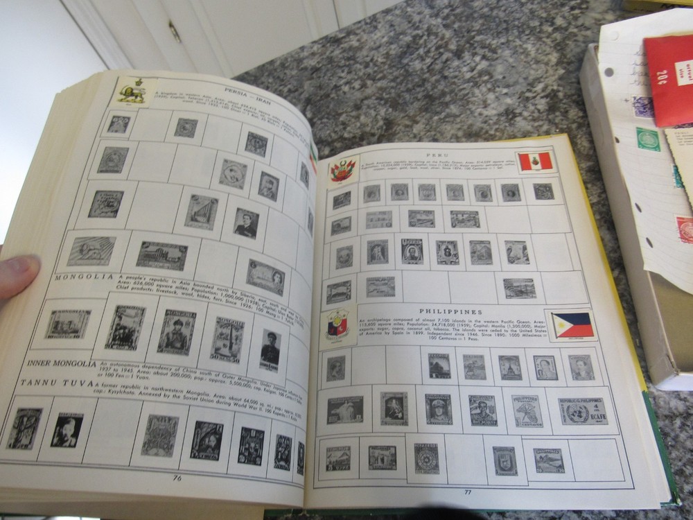 My First Stamp Album Vintage 1960 Minkus Publications Includes Many Stamps