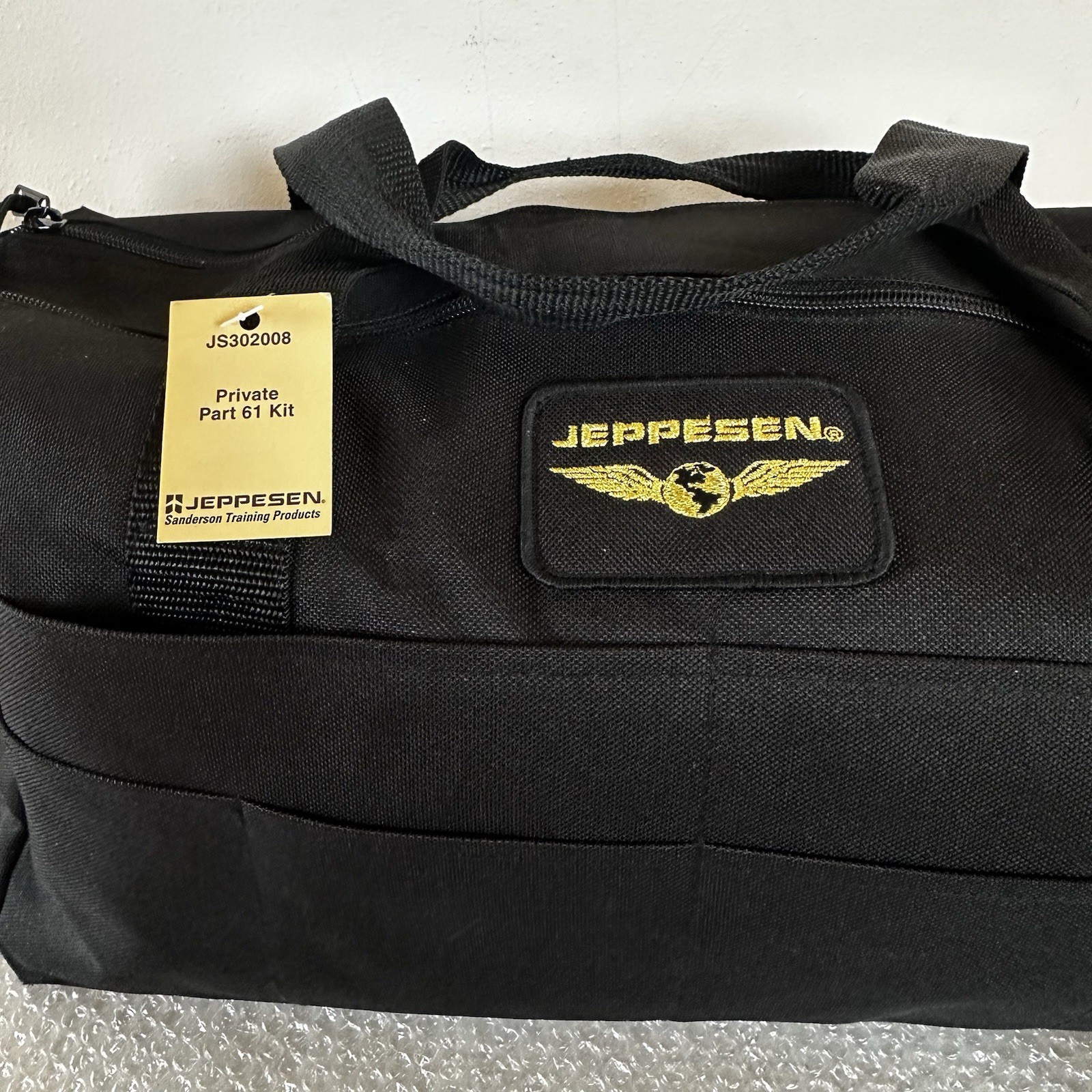 NEW JEPPESEN FLIGHT DUFFLE OVERNIGHT BAG Pilot Aviation Black 16'' L Dual Zip