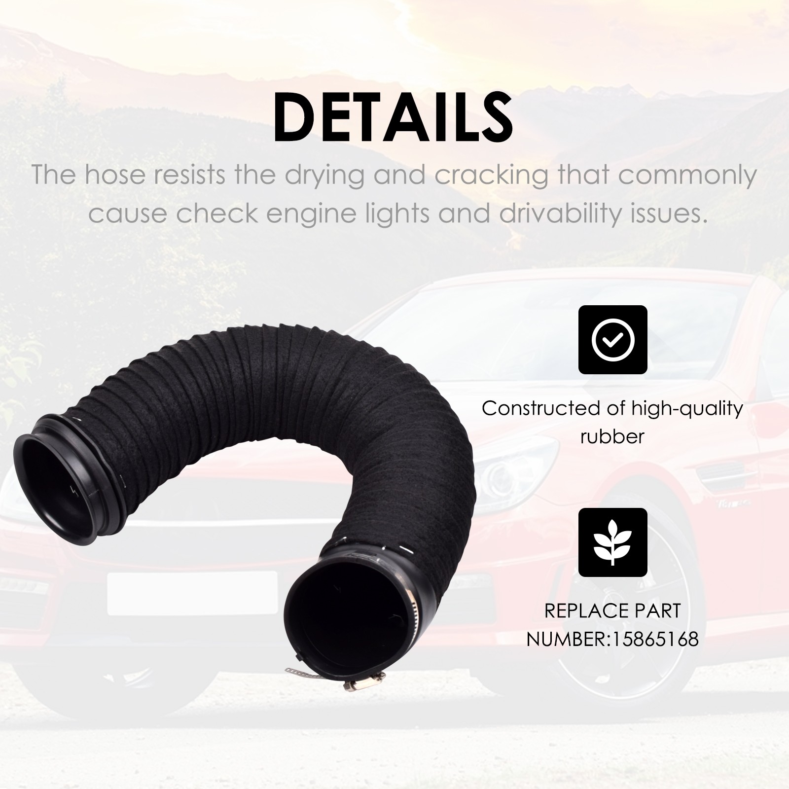 For 2006-2011 Chevrolet HHR Air Cleaner Intake Duct Tube Hose 2.2L 2.4L 15865168