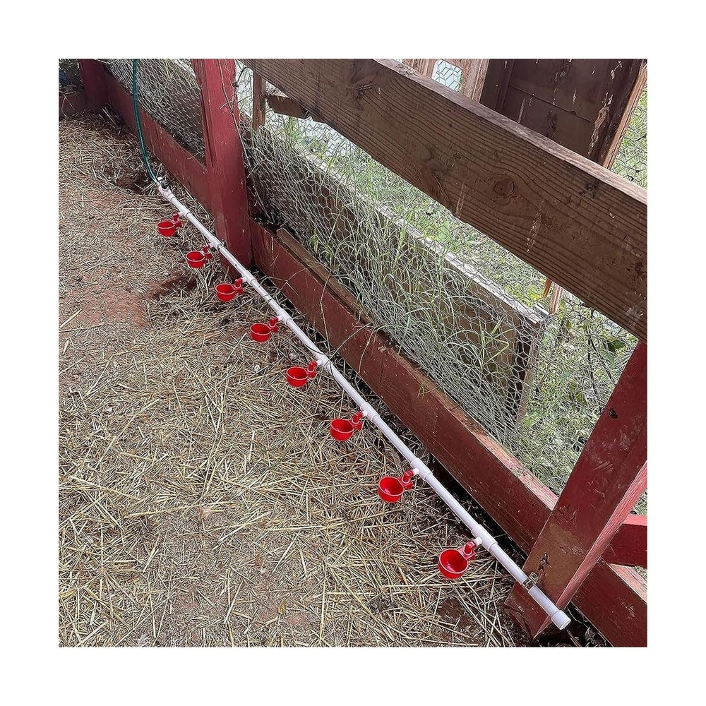 Automatic Chicken Watering System with PVC Pipe (Real Complete Set ... Fast Ship