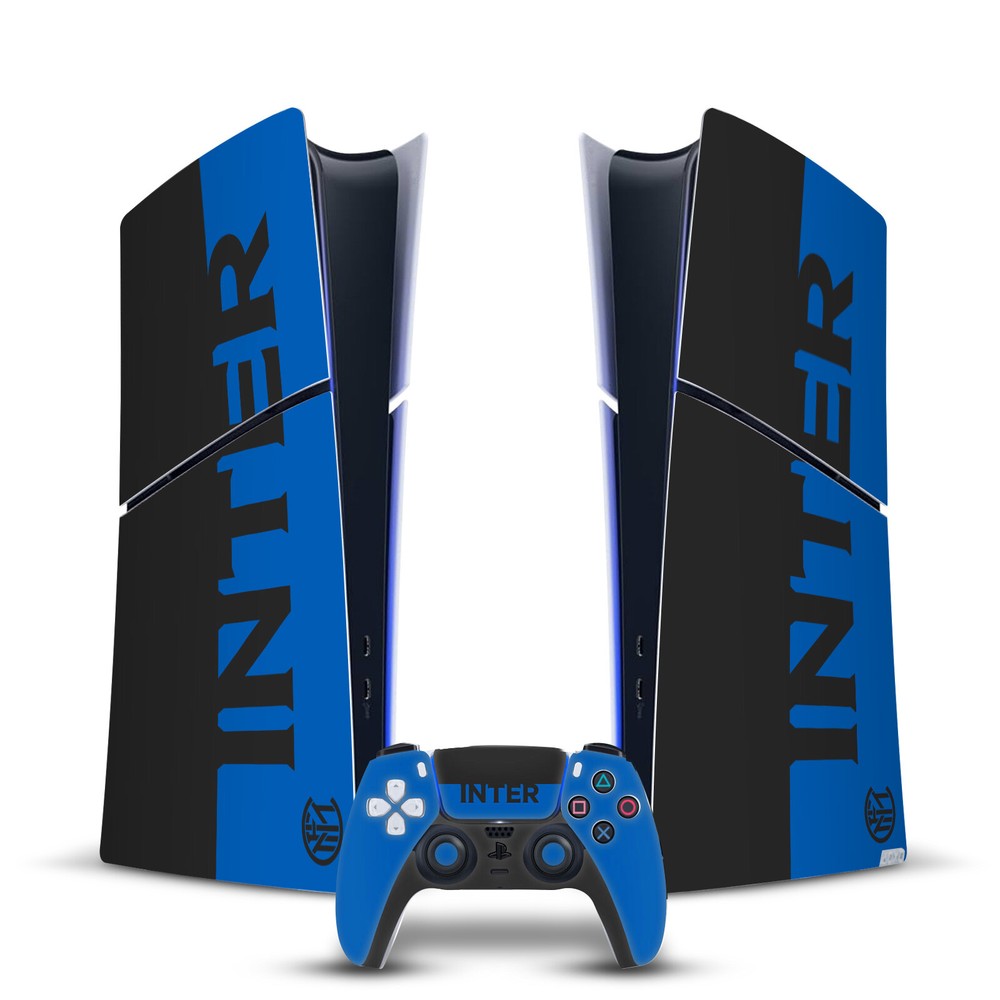 INTER MILAN FULL LOGO VINYL SKIN PS5 SLIM DIGITAL EDITION CONSOLE & CONTROLLER