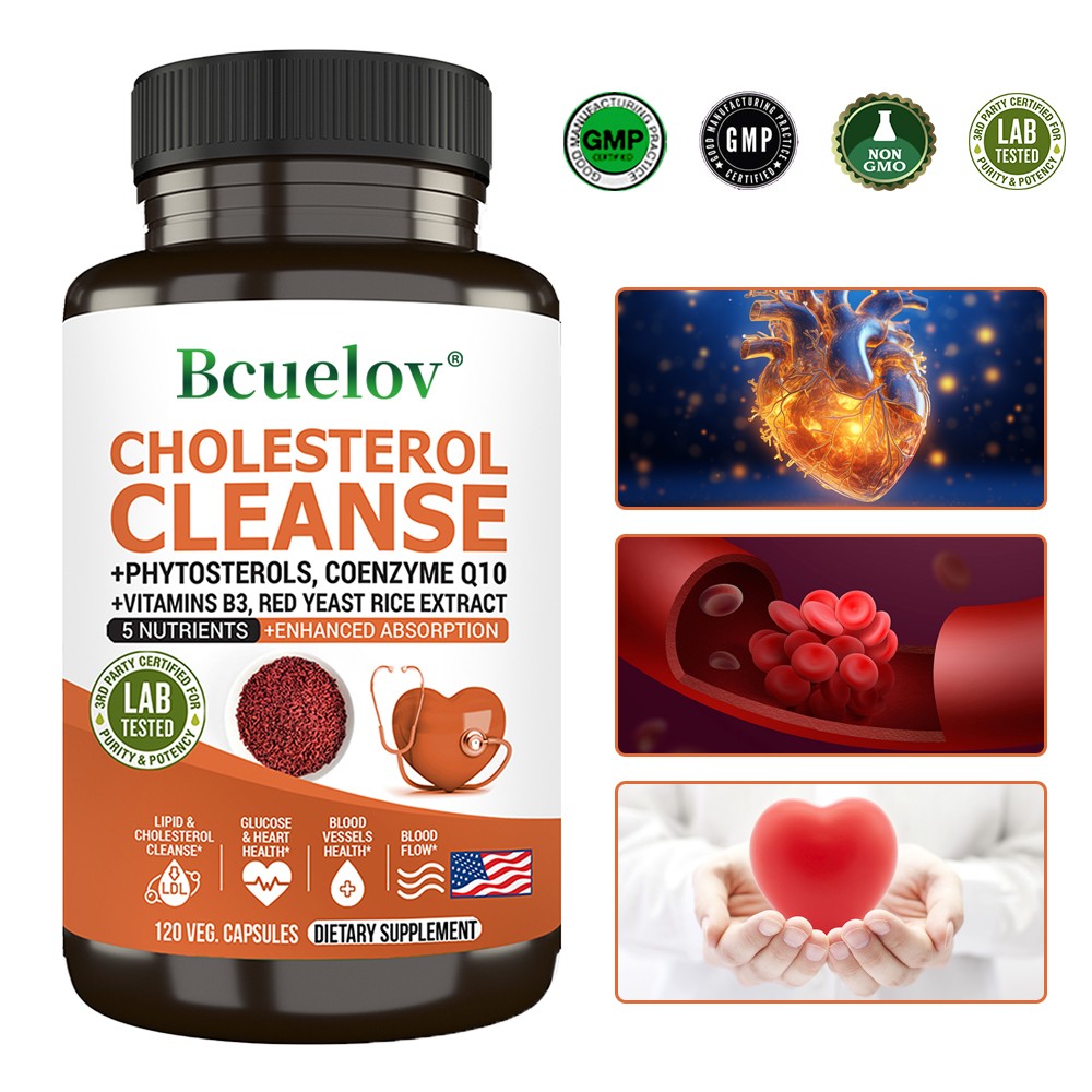 Cholesterol Cleanse Support Antioxidant Improves Blood Circulation 120 Capsules