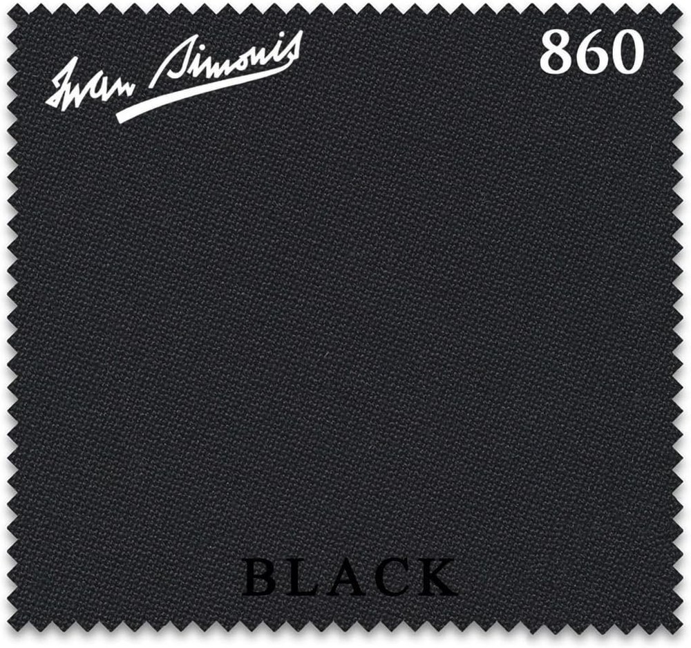 Simonis 860 Pool Table Cloth -Black 9FT