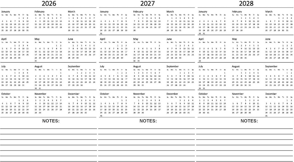 5 Year Calendar Planner 2026-2030