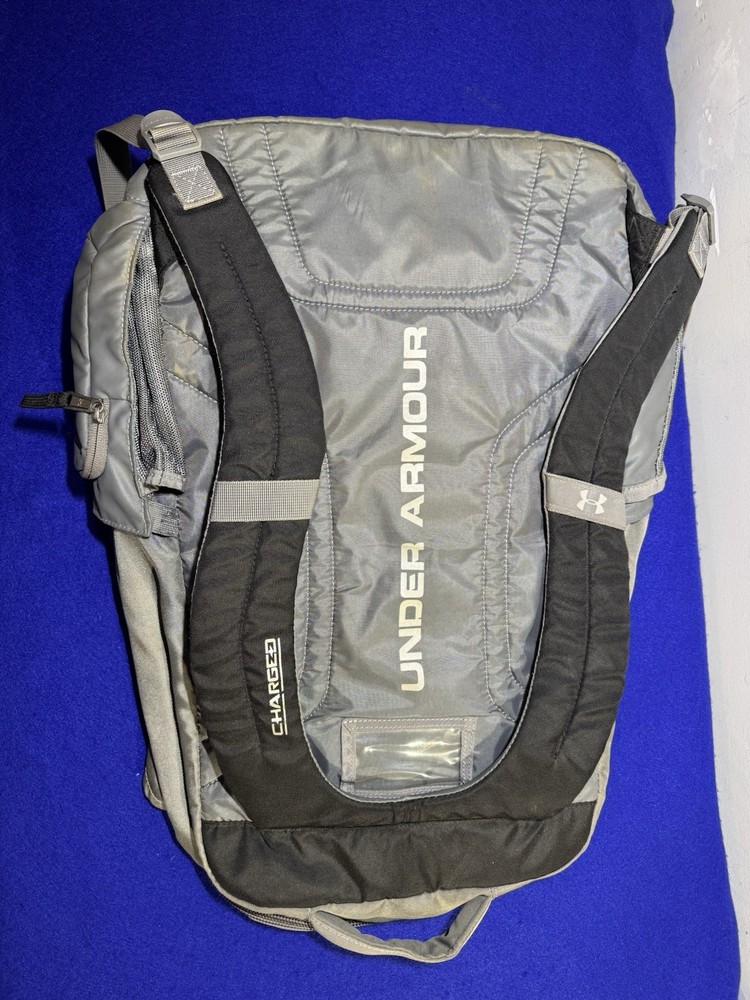 Under Armour Storm Lacrosse Backpack Gray Black Used