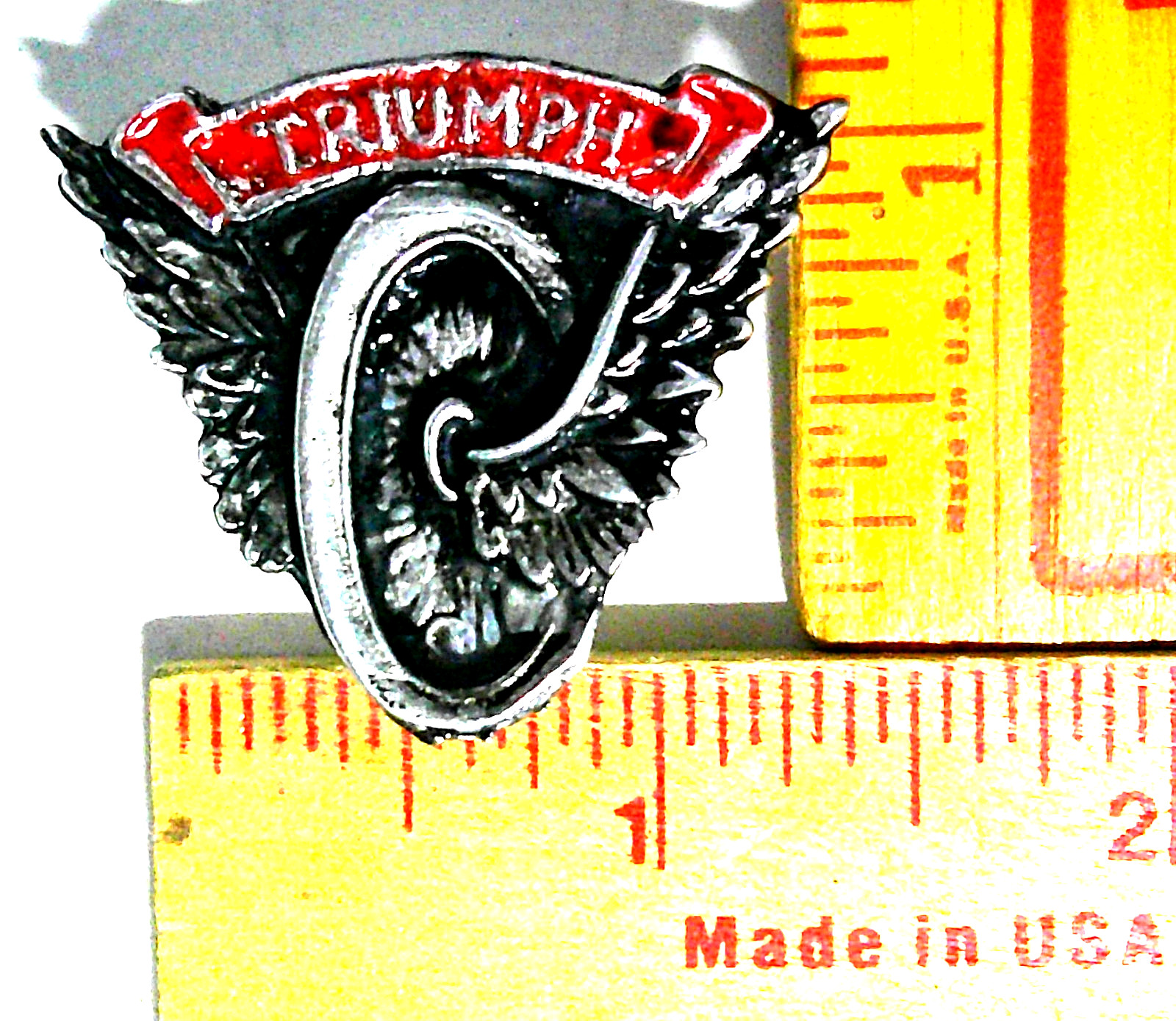 Triumph pin vintage collectible old British motorcycle pinback biker memorabilia