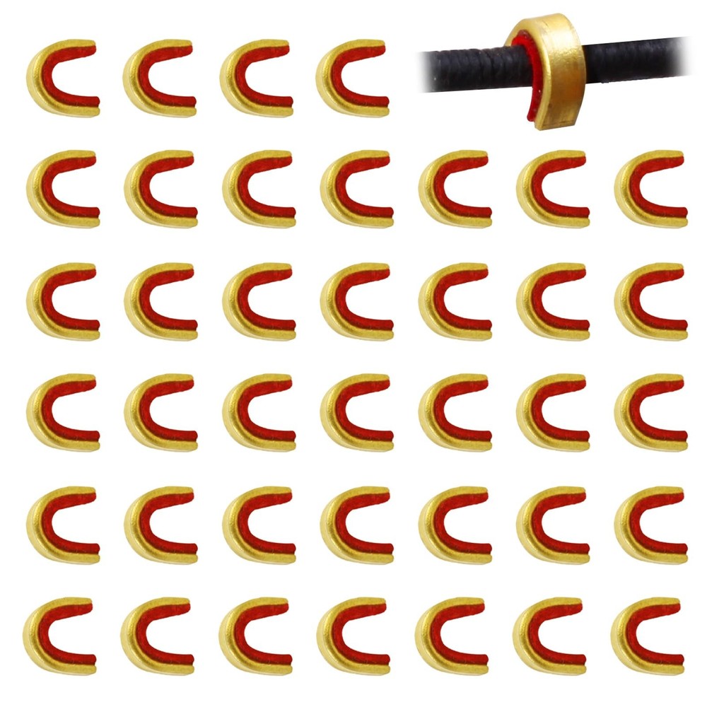 SPG Bow String Nock Points - 40 Packs Arrows Bowstring Nocking Point Set Red