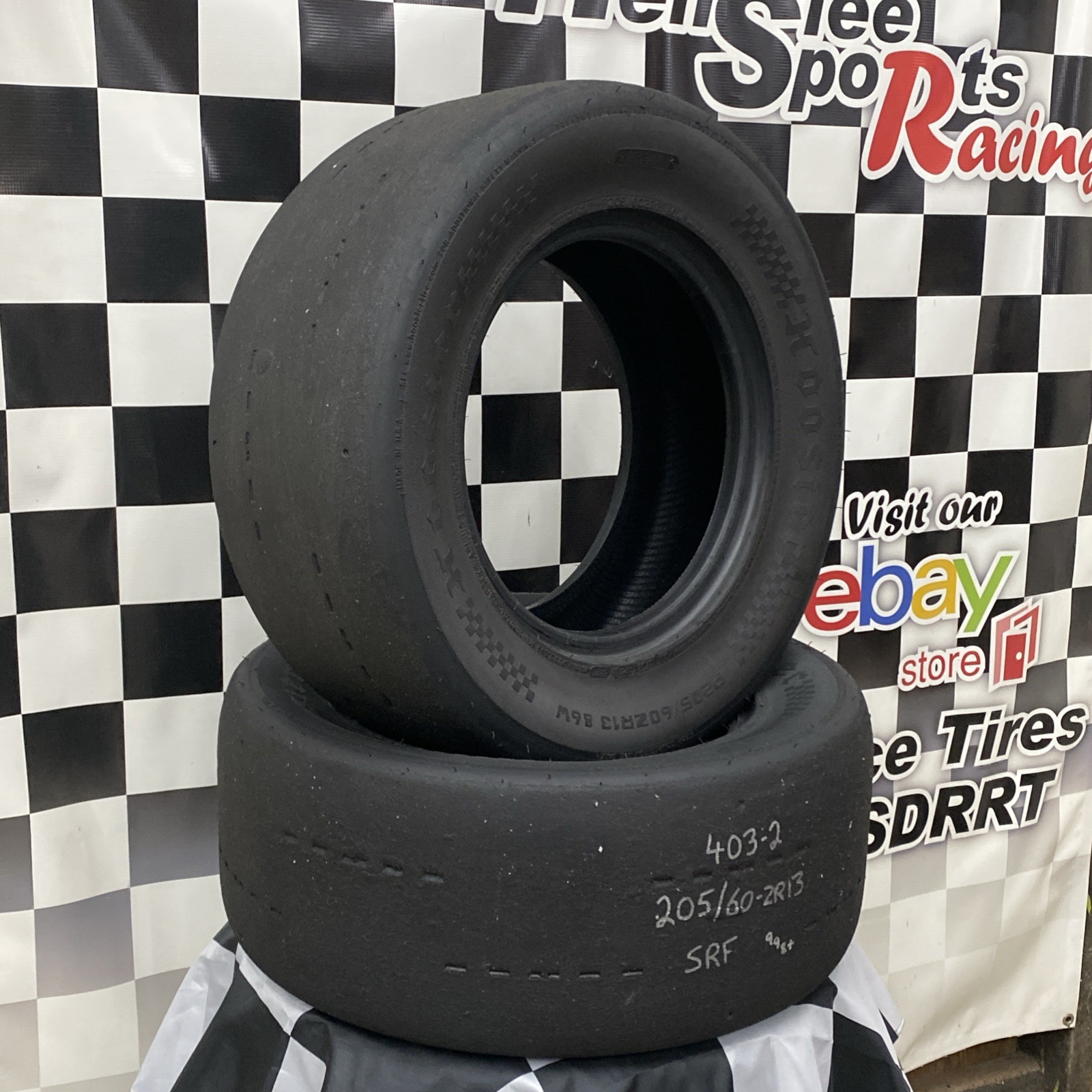 403-2 USDRRT HOOSIER DOT Road Race Tires SRF 205/60-ZR13