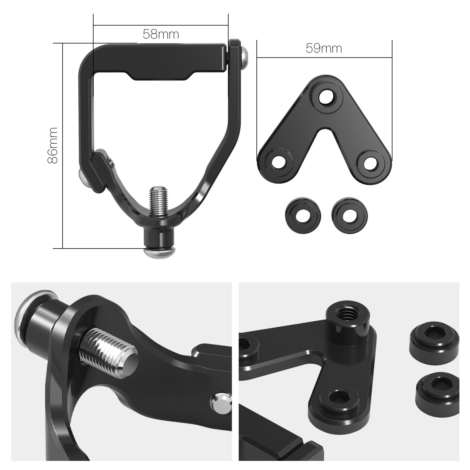 NICECNC Steering Damper Mounting Bracket For KTM 250 350 450 SX-F XC-F 2023-2025