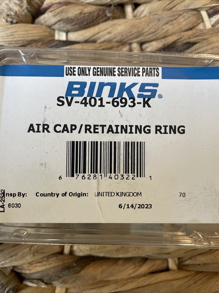Binks SV-401-693-K Air Cap / Retaining Ring