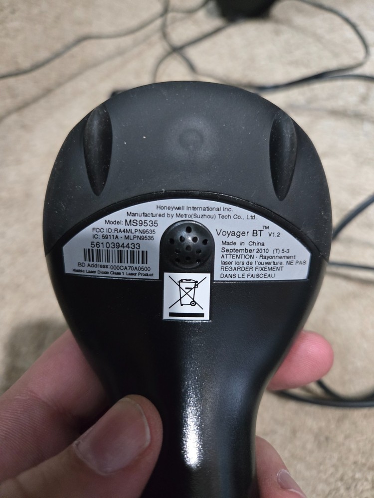 Honeywell Bluetooth Scanner and Cradle MS9535