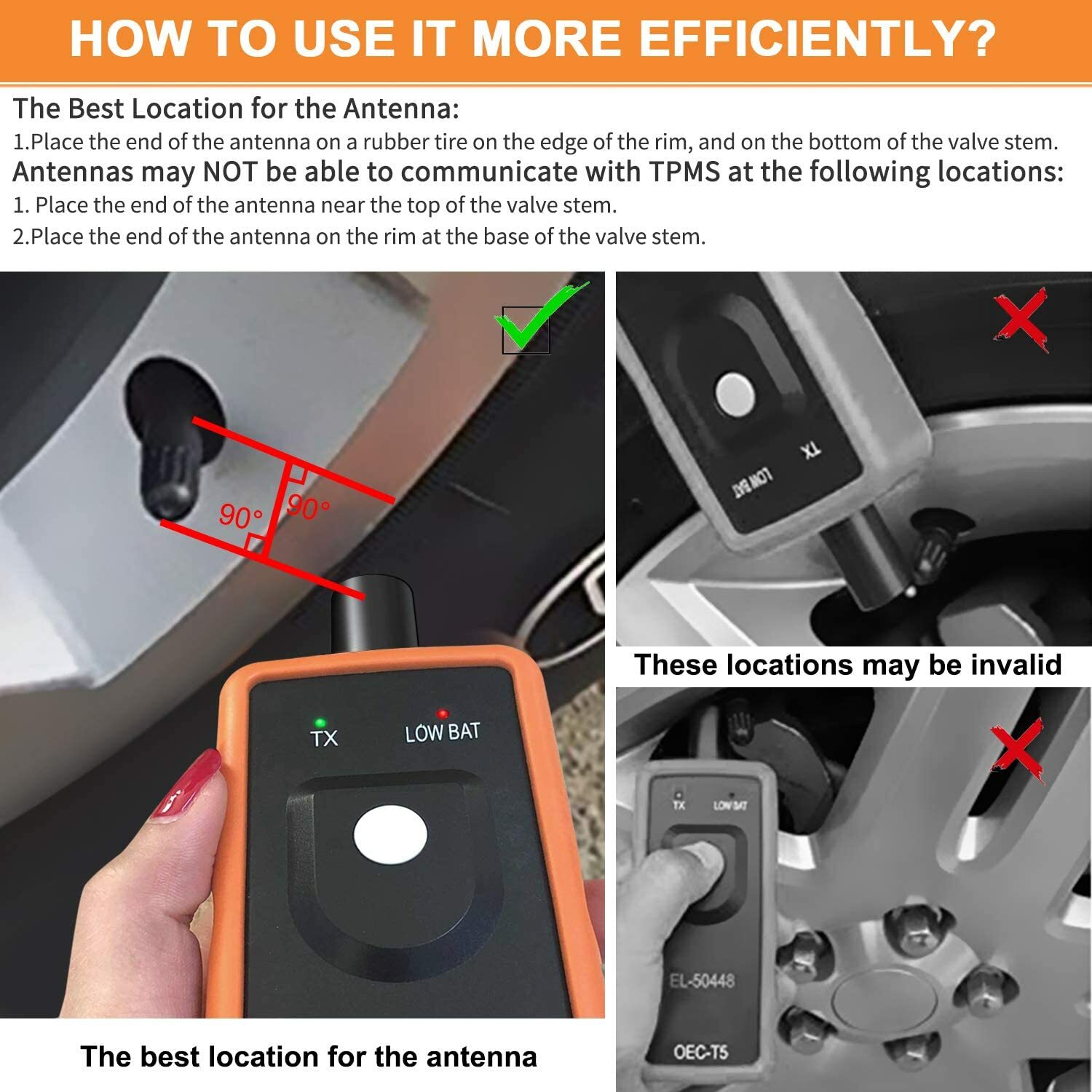 EL-50448 Plus TPMS Reset Tool Relearn Auto Tool Tire Pressure Sensor For Ford GM