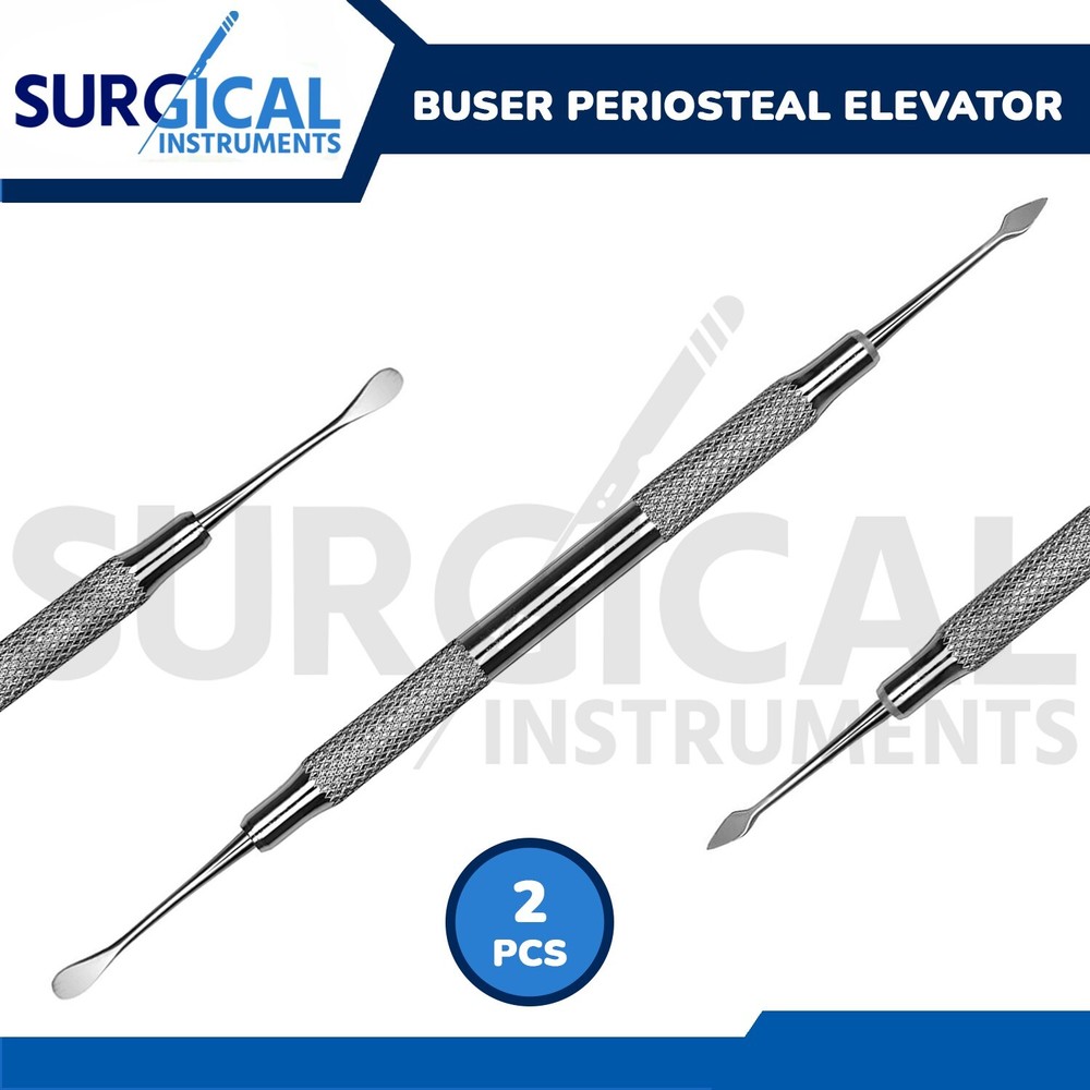 2 Pcs Buser Periosteal Elevator Dental Veterinary Instruments German Grade