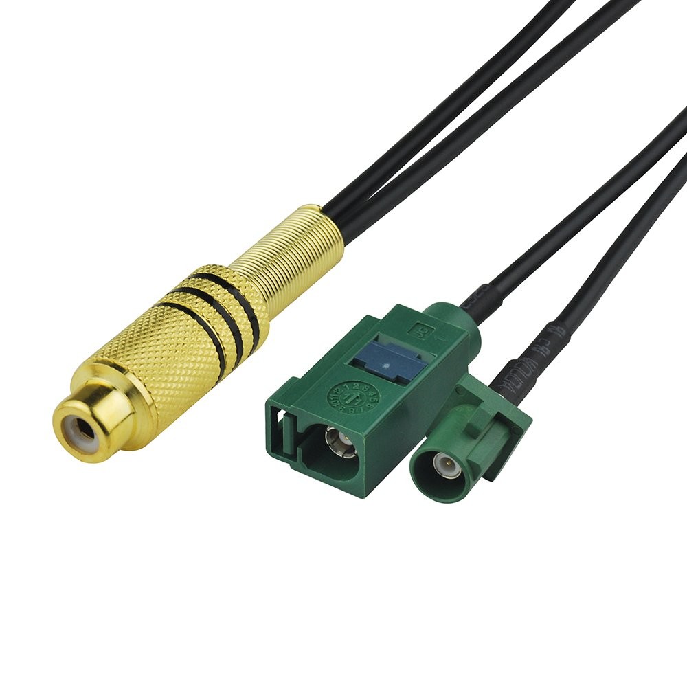 Superbat Fakra to RCA Splitter Cable, Female E Y-type