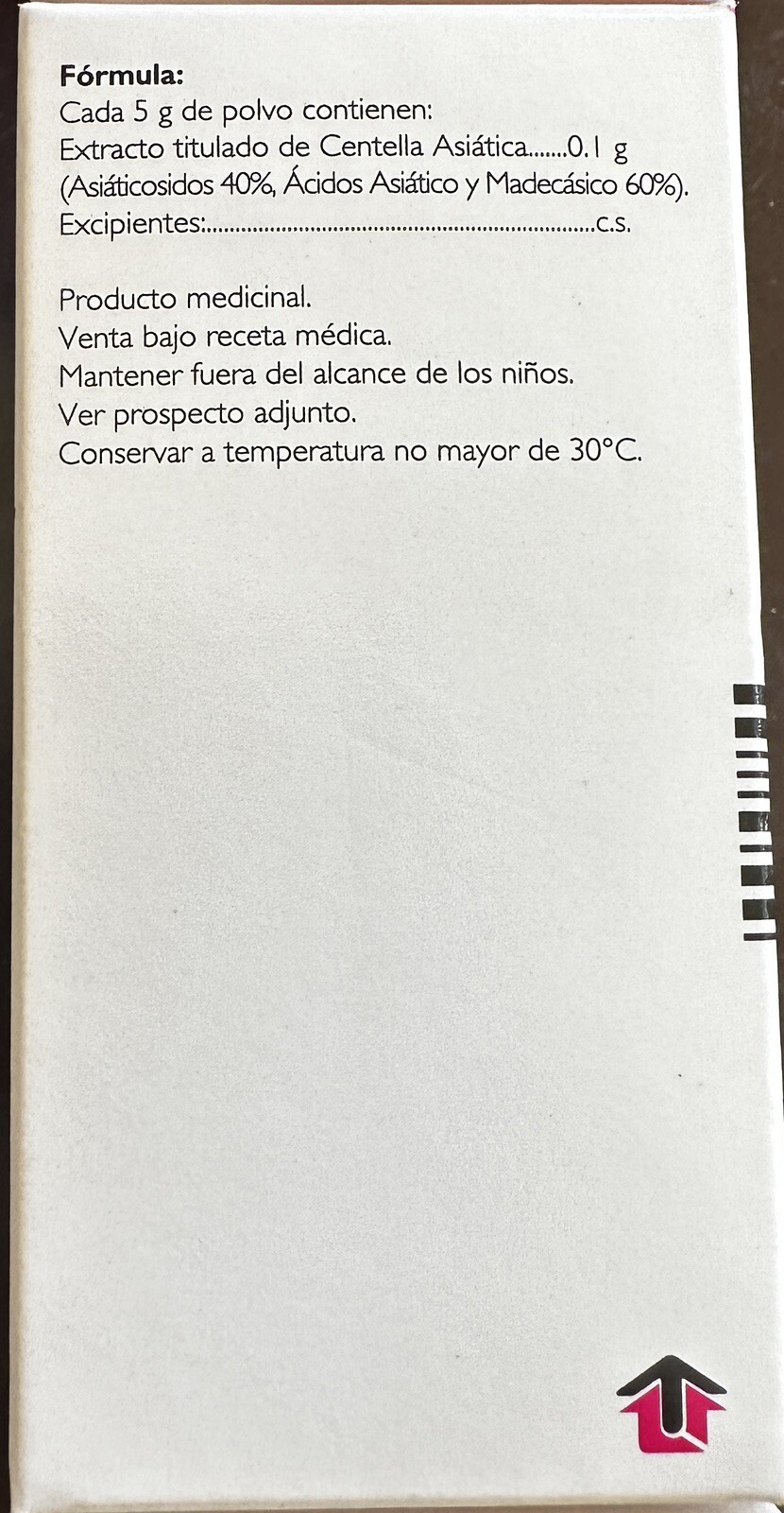 Tecassol en polvo 5g Centella Asiatica 2%, Cicatrización de heridas, Ulceras.