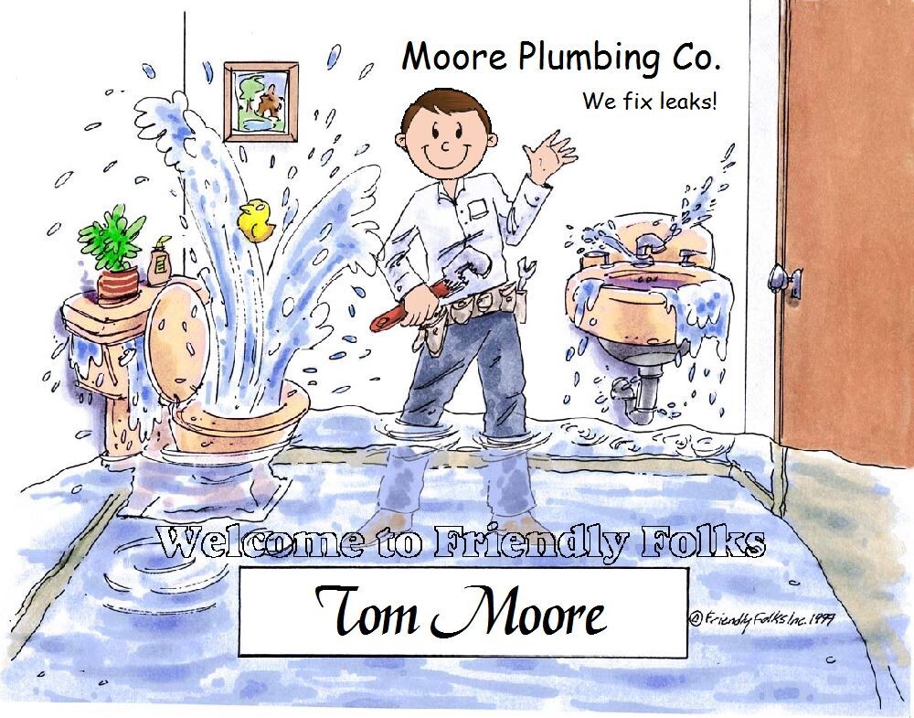 Personalized Plumber Picture - Makes a great gift!