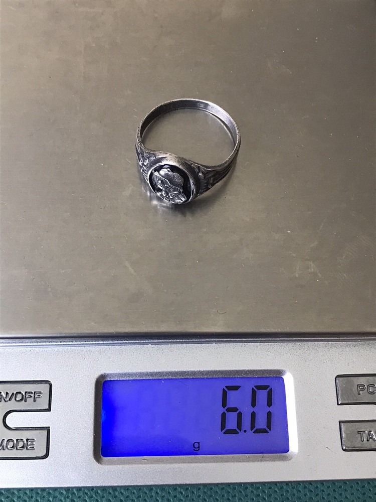 German silver ring. World War II.