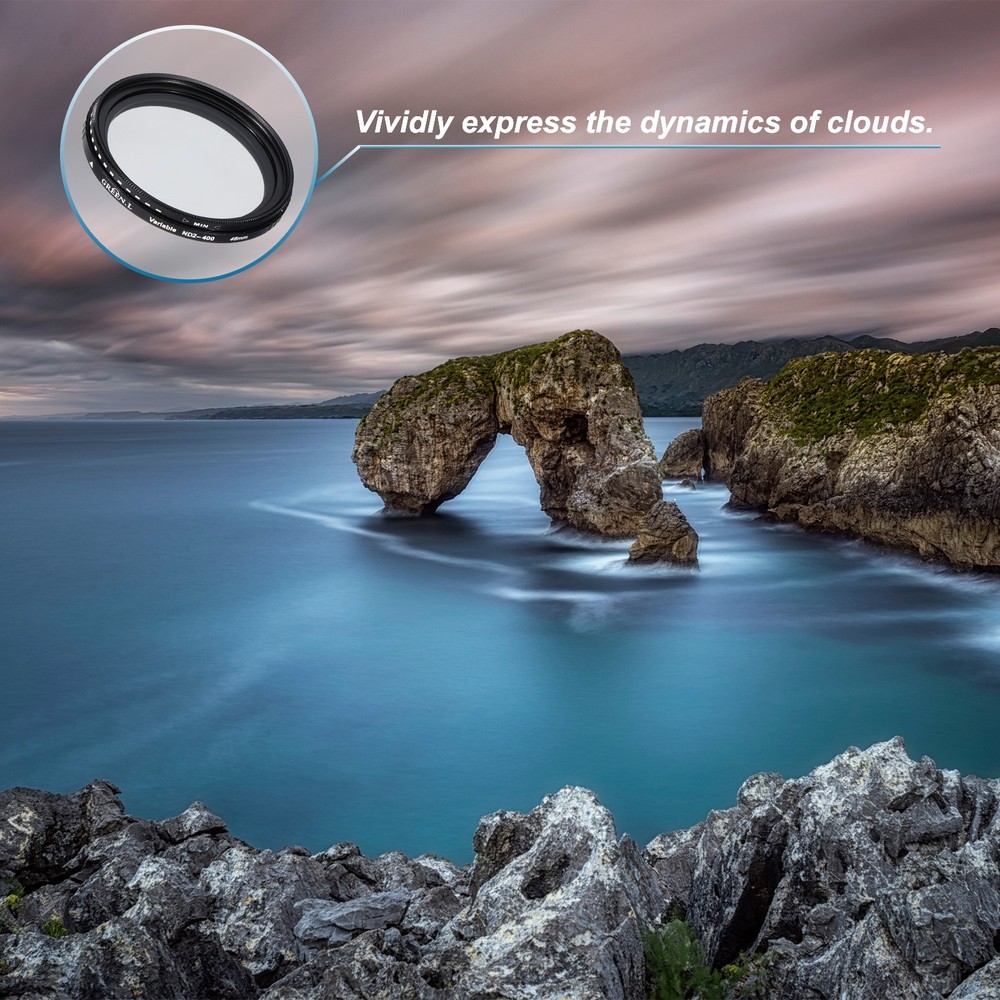 ND2-400 Lens Filter Variable Neutral Density Lens Filter 43mm