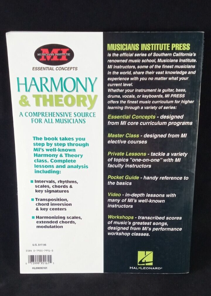 Harmony & Theory A Comprehensive Source for All Musicians Music Book