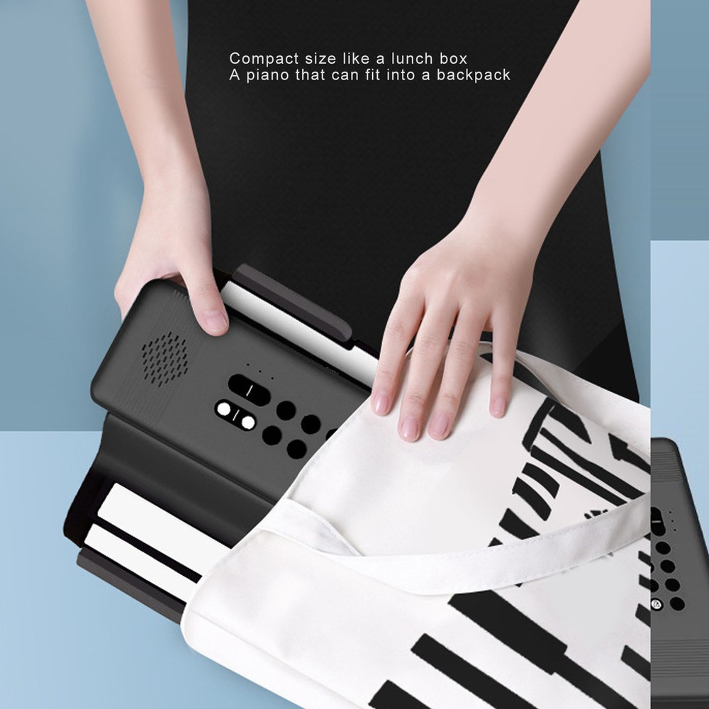 88 Keys Roll Up Piano Keyboard Portable Rechargeable Foldable Electronic Kit