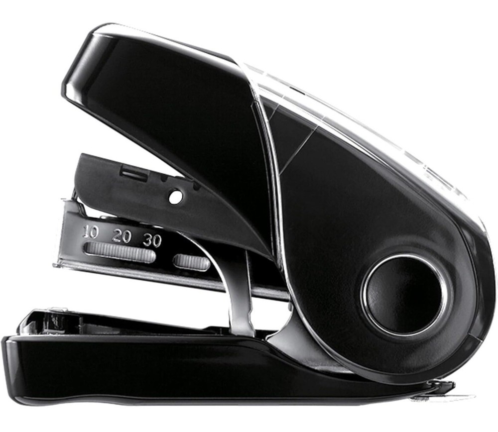 MAX Flat Clinch Mini Stapler HD-10FL3, Black