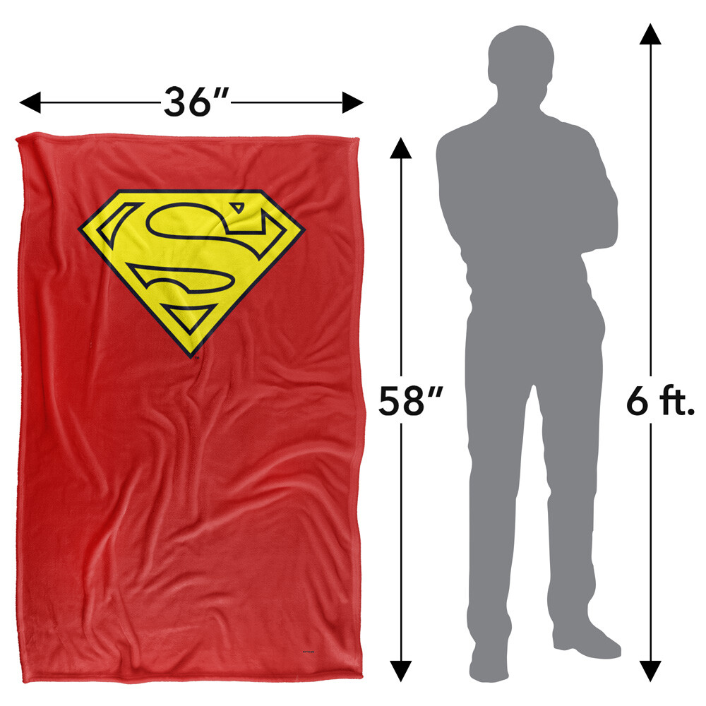 Superman Cape Logo Silky Touch Super Soft Throw Blanket
