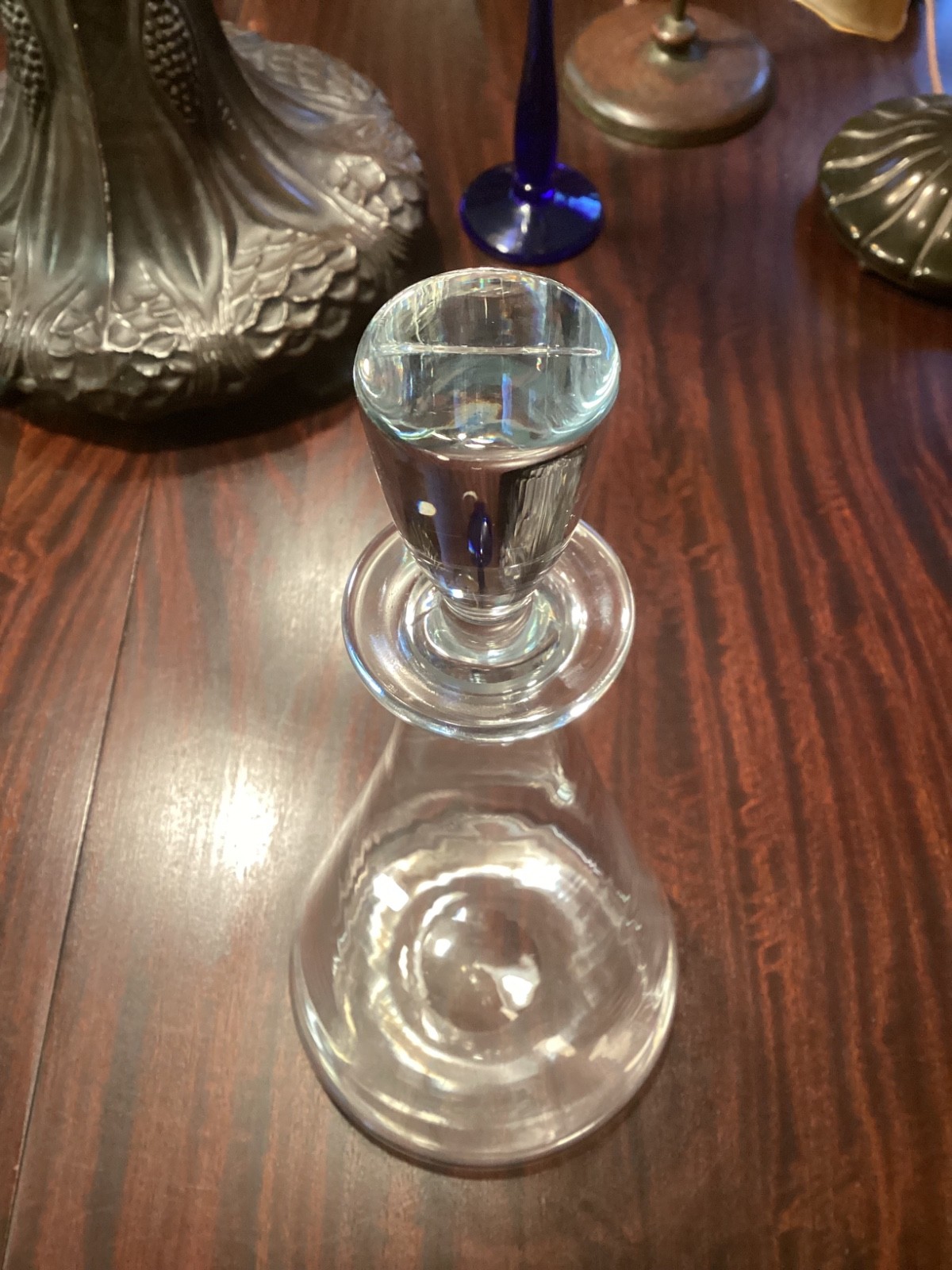 Vintage BACCARAT FRANCE Ship's Beaker Shaped Crystal Decanter w/Stopper 11.5”