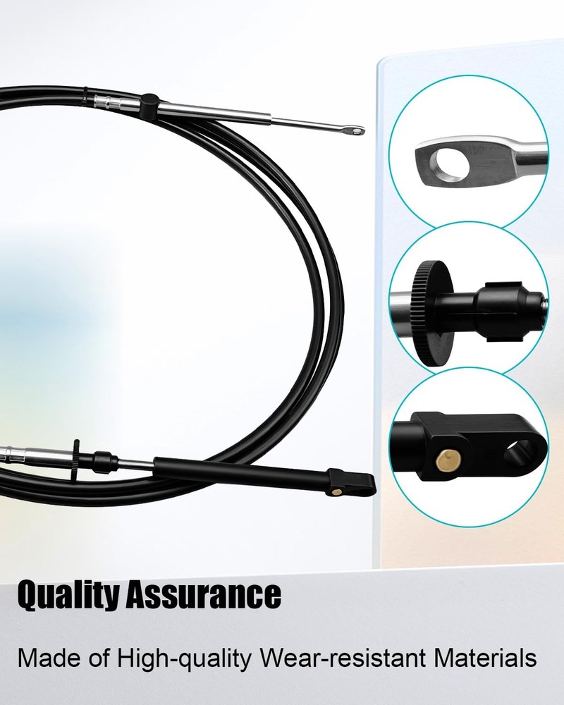 14FT Throttle Shift Remote Control Cable Fits Johnson Evinrude BRP OMC Black