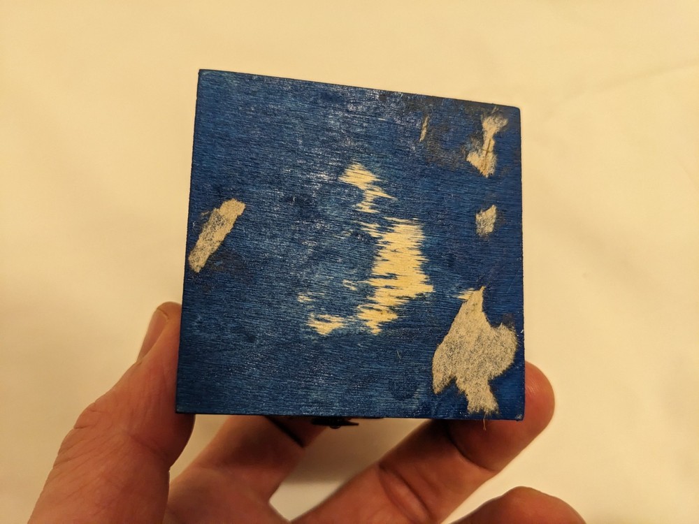 2,75" blue gift box with removable photo window