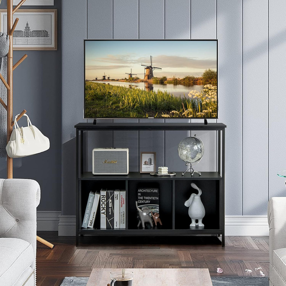 Modern Black Buffet Sideboard with Spacious Countertop & Storage Cabinet